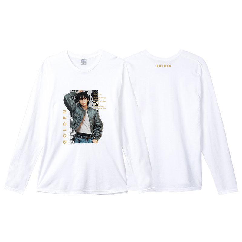 GOLDEN JUNGKOOK MERCH SHIRT 100% COTTON (black/white)