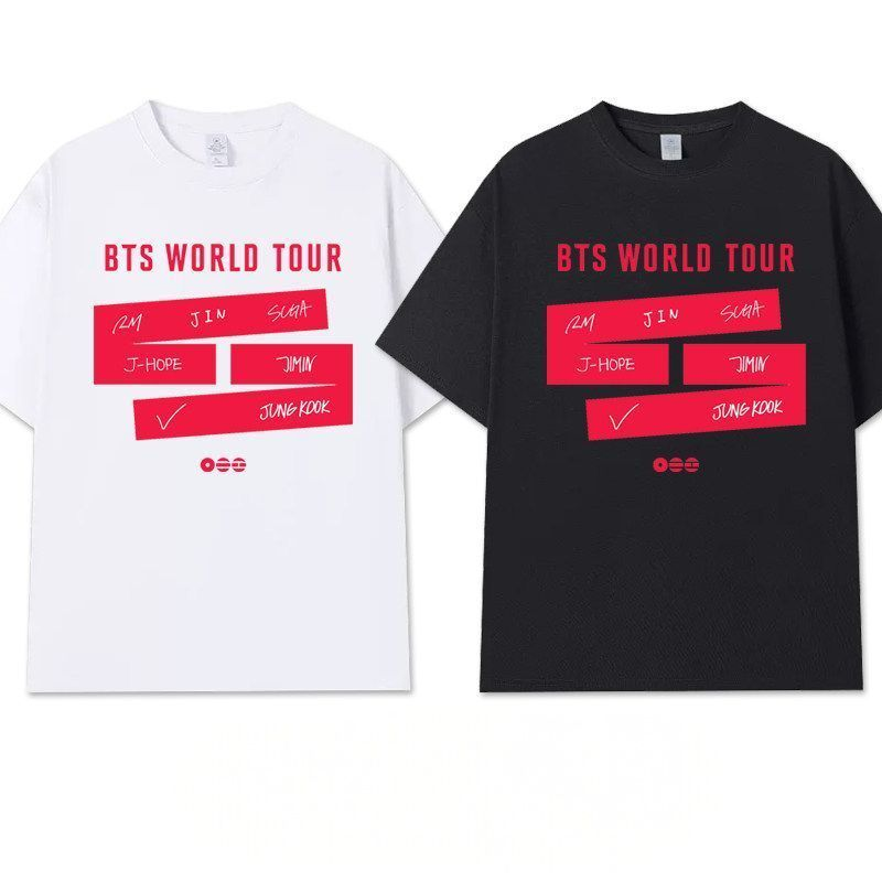 BTS WORLD TOUR T SHIRTS 100% COTTON