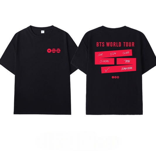 BTS WORLD TOUR T SHIRTS 100% COTTON