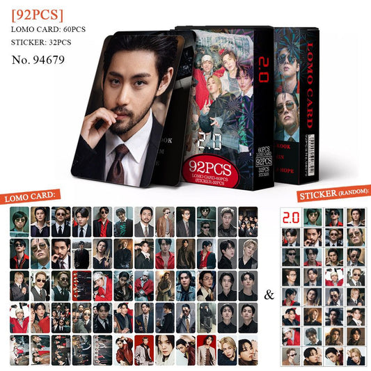 BTS 2.0 PHOTOCARDS 92 PCS (60 PHOTOCARDS + 32 STICKERS)