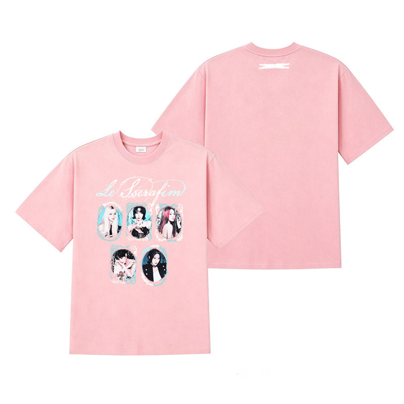 LE SERAFIM T SHIRTS 100% COTTON