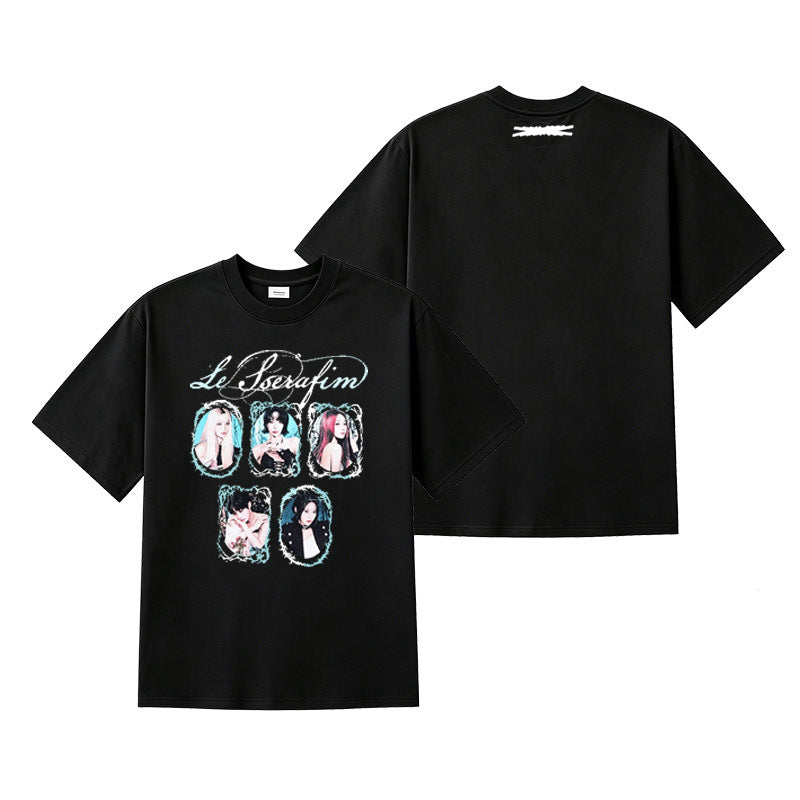 LE SERAFIM T SHIRTS 100% COTTON