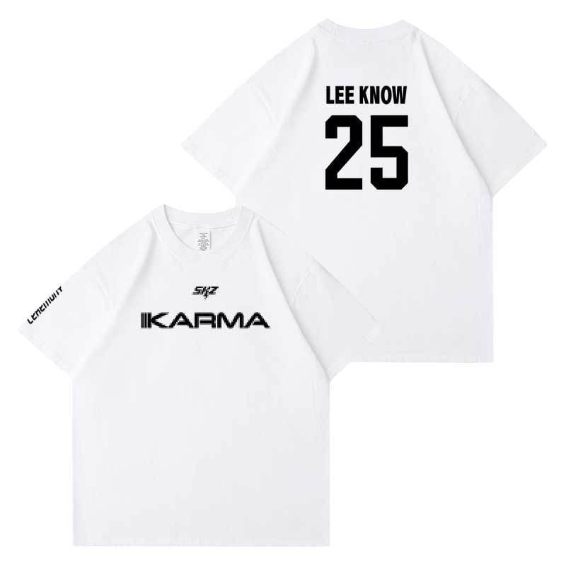 STRAY KIDS KARMA T SHIRTS 100% COTTON (WHITE COLOR)