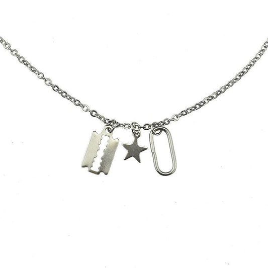 V NECKLACE STAINLESS STEEL