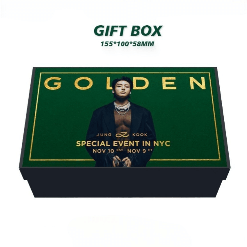 BTS JUNGKOOK GOLDEN KIT WITH 159 PIECES (GIFT BOX WITH/ VARIOUS ITEMS!✨)