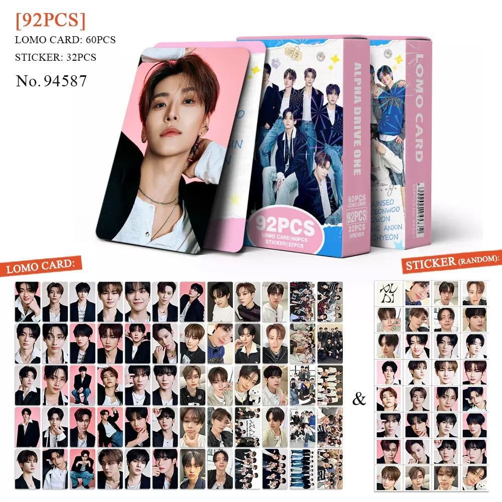 ALPHA DRIVE ONE(ALD1) 60 PHOTOCARDS + 32 STICKERS 92 PCS