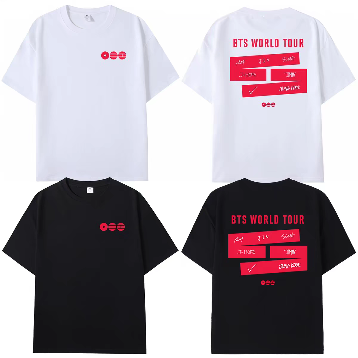 BTS WORLD TOUR T SHIRTS 100% COTTON
