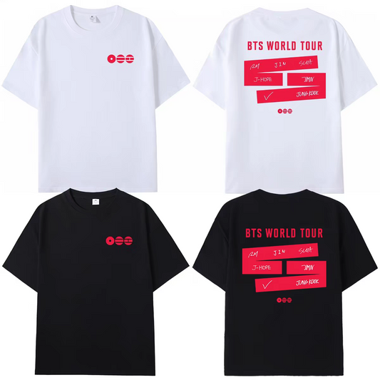 BTS WORLD TOUR T SHIRTS 100% COTTON